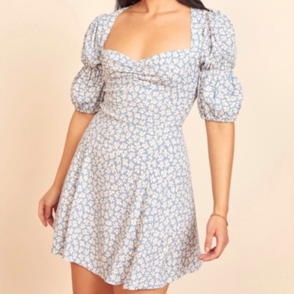 Reformation Cirrus Dress in Blue Hawaii
